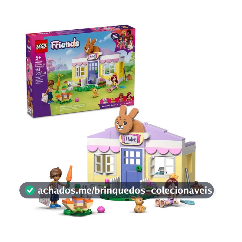 LEGO Friends Hotel para Coelhos da Cidade de Heartlake 42679; Conjunto de Construção