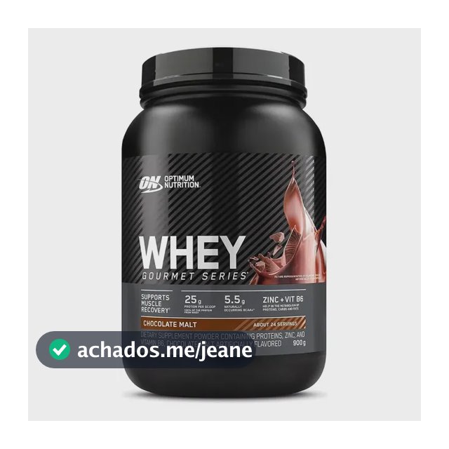 Whey Optimum Nutrition Chocolate 900g Gourmet Importado Original + Nfe