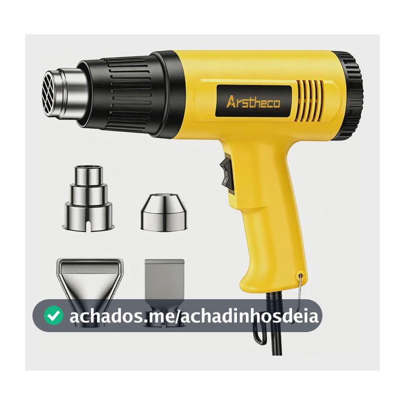 Soprador Térmico 2200w 220v Ar Quente Temperatura Até 550 °c Amarelo 220v