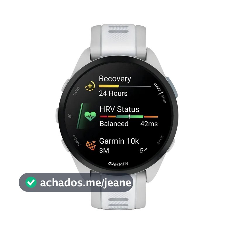 Relógio Garmin Forerunner 165 Amoled - Branco