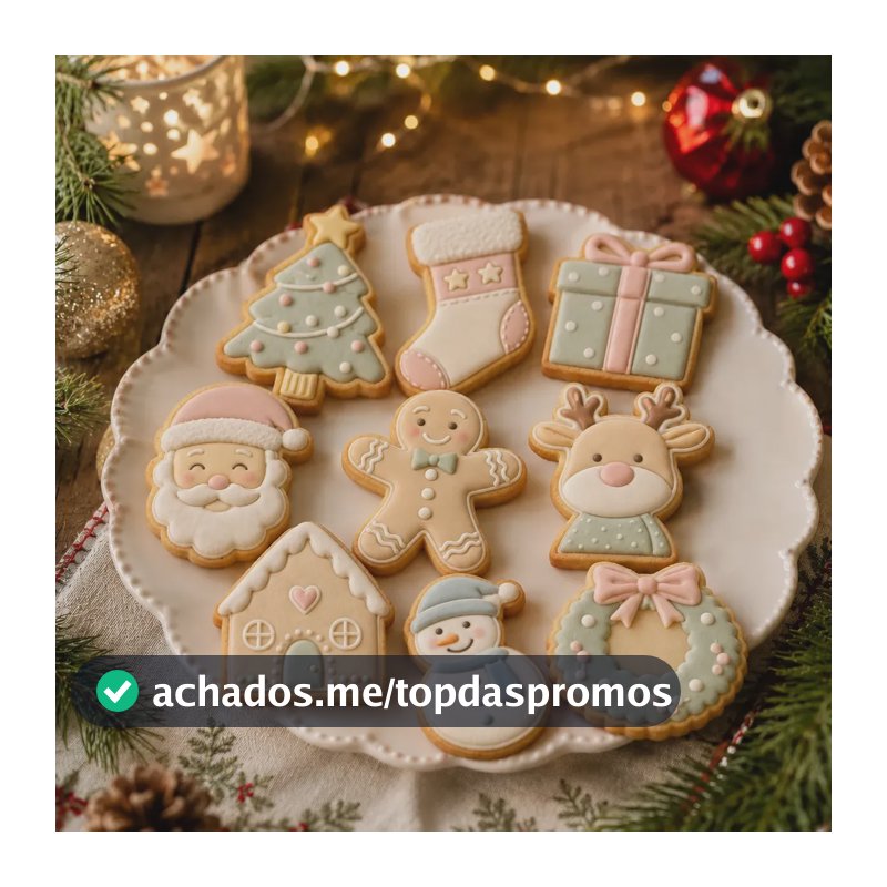 Kit 9 Cortador Marcador Biscoito Natal Cookie Forma Molde 3d Multicolorido