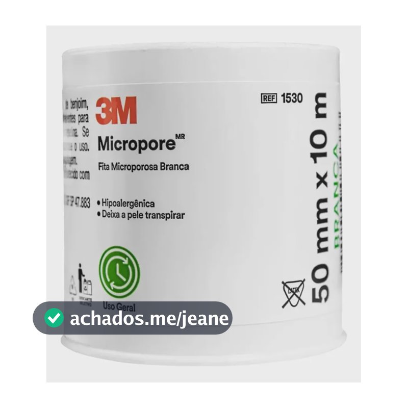 Fita Microporosa Branca Micropore 50mmx10m 1 Un 3m Ref1530