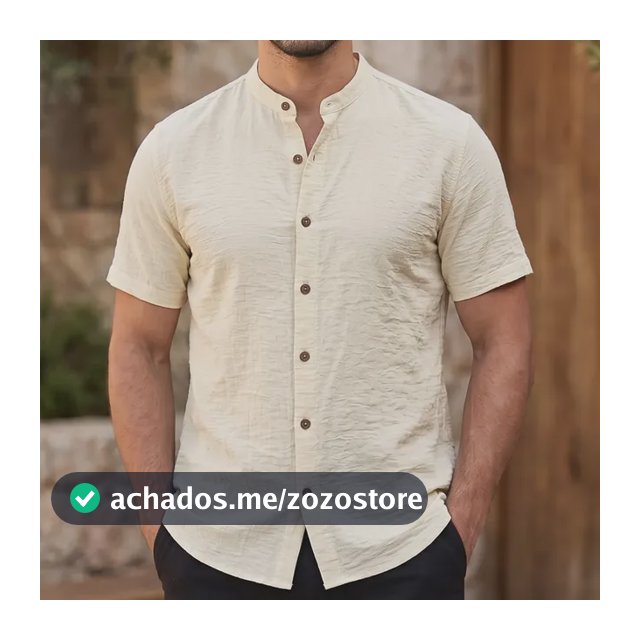 Camisa Gola Padre Masculina Manga Curta Social Verão Festa