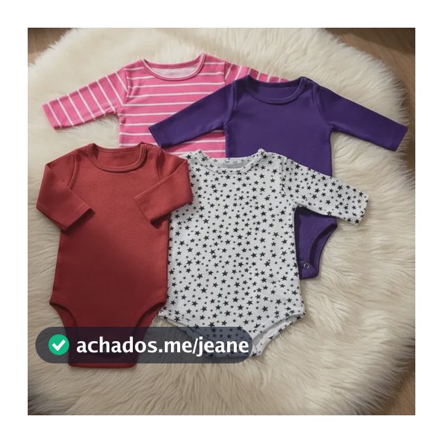 Kit 4 Bodys Bebe Em Varios Tamanhos Conforme Foto