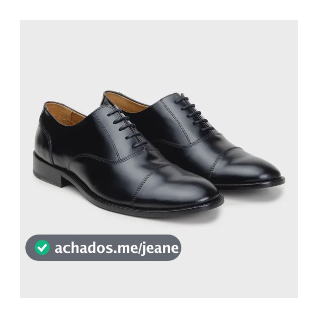 Sapato Masculino Oxford Londres Couro Preto