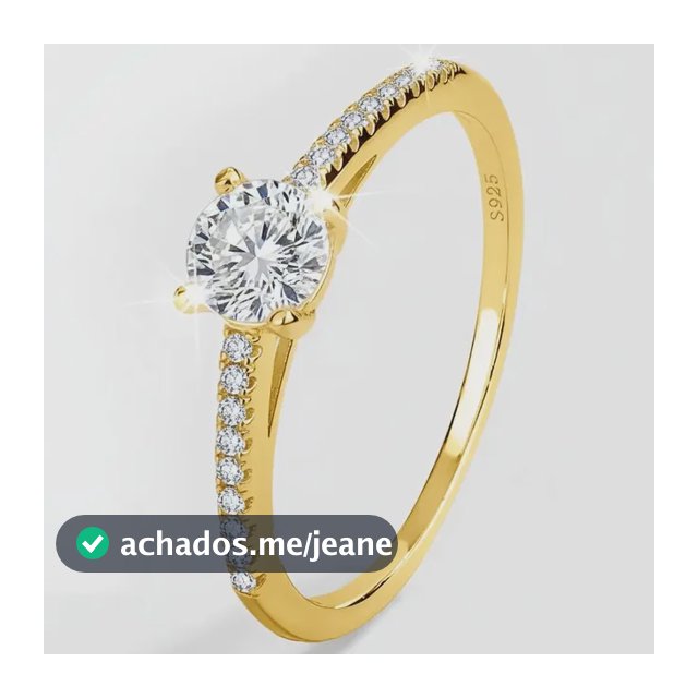 Anel Moissanite 5mm 50 Pontos De Prata 925 Banhado Ouro 18k