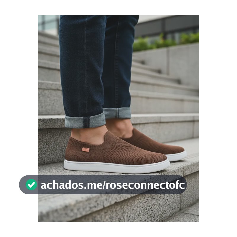 Tênis Feminino Slip On Casual Anacapri Liso Marrom Liso 38