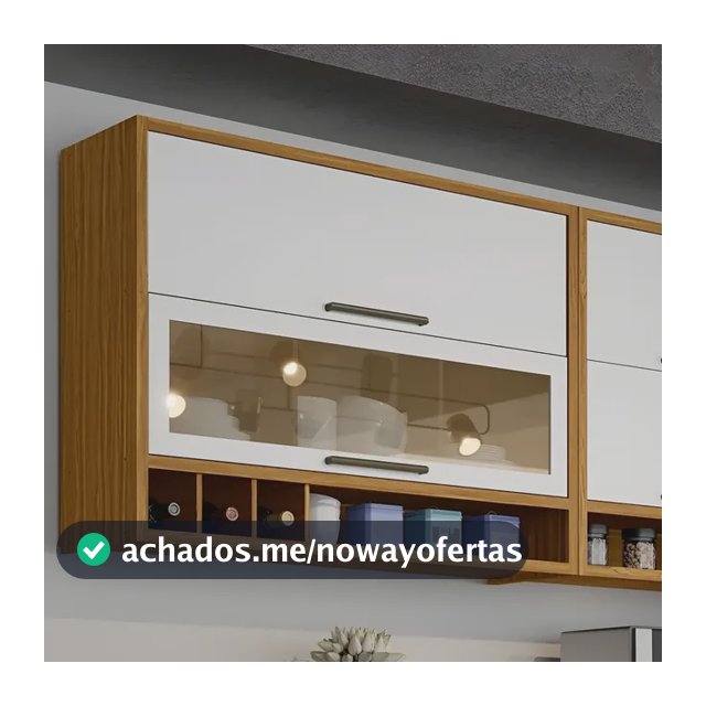 Armário Aéreo De Cozinha 120cm Com 2 Portas Ei