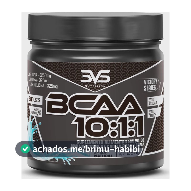 Bcaa Em Pó 10:1:1 Sabor: Natural - Fórmula Exclusiva Ultra Concentrada Com 3900mg De Aminoácidos Por Dose - 250g