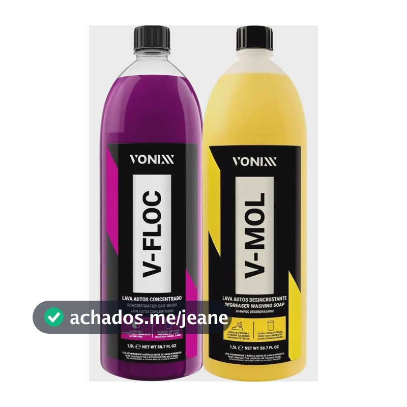 Kit Shampoo Automotivo Neutro V-floc V-mol 1,5l Vonixx