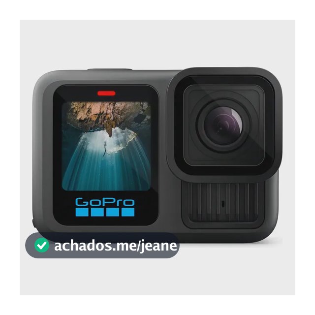 GoPro HERO13 Black - Câmera de ação à prova d'água 10m, 5.3K60, 27MP, HyperSmooth 6.0, GPS, Wi-Fi 6, Detecção Automática das lentes HB-Series