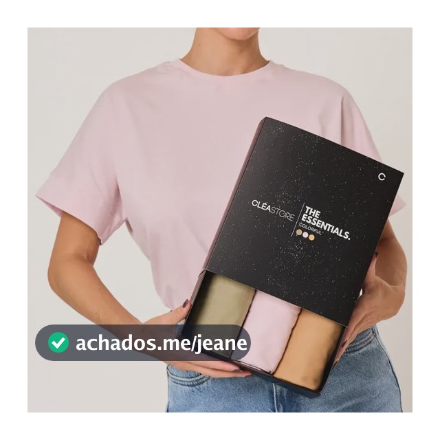 Kit 3 T-shirts Oversized Colorful Algodão Cléa Store Rosa Claro/verde Oliva/caramelo P