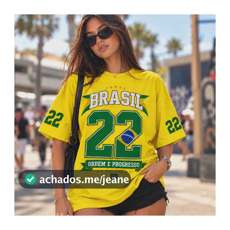 Camiseta Retrô Brasil 22 Vintage Ordem E Progresso Amarelo M