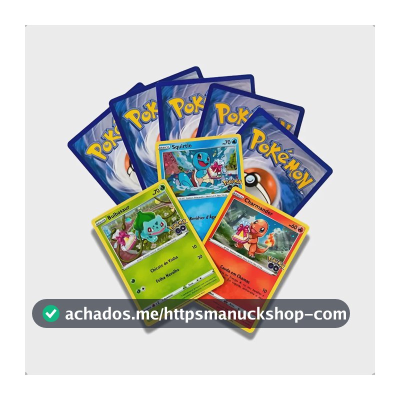 50 Cartas Pokemon Com 8 Brilhantes - Originais Copag Português