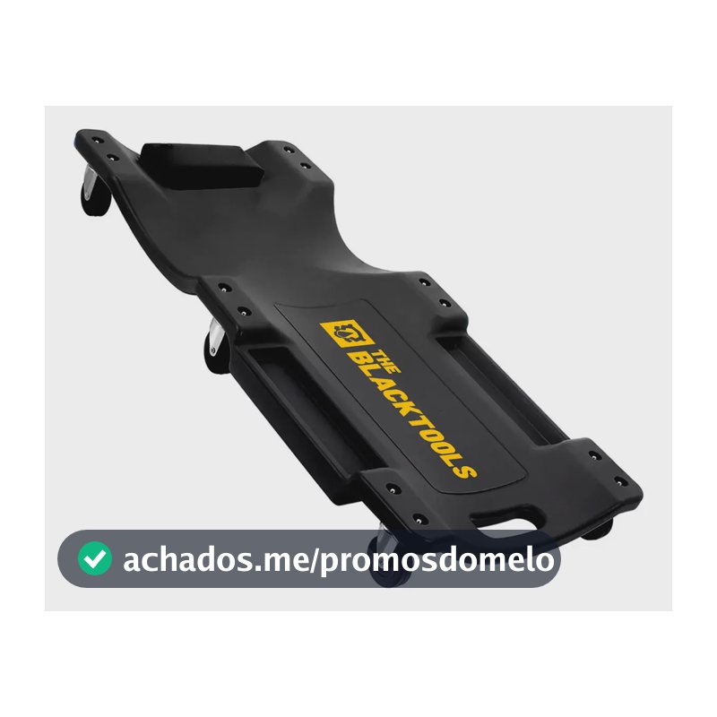 Carrinho Tipo Esteira Para Mecânico Profissional Com Encosto BTE2000 The Black Tools