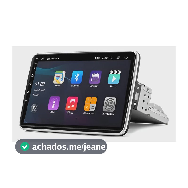 Rádio Mp5 10.1'' Premium Rotate Tela Touch 2g+32g Android Preto