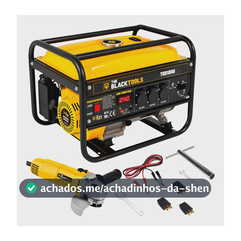 Gerador Energia Gasolina 3.75 Kva 196cc Lixadeira Angular