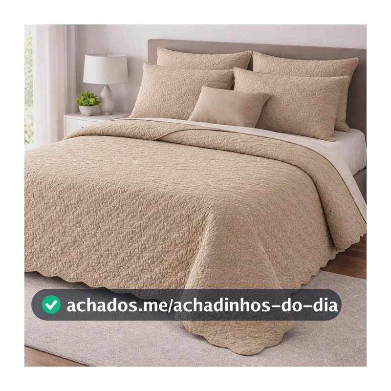 Cobre Leito Queen Matelado Dupla Face Leve Confortável Macio Cáqui Matelado