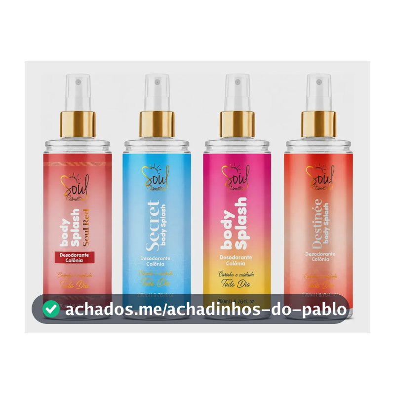 Kit C/4 Body Splash Perfume Corporal Desodorante Colônia 200ml Feminino
