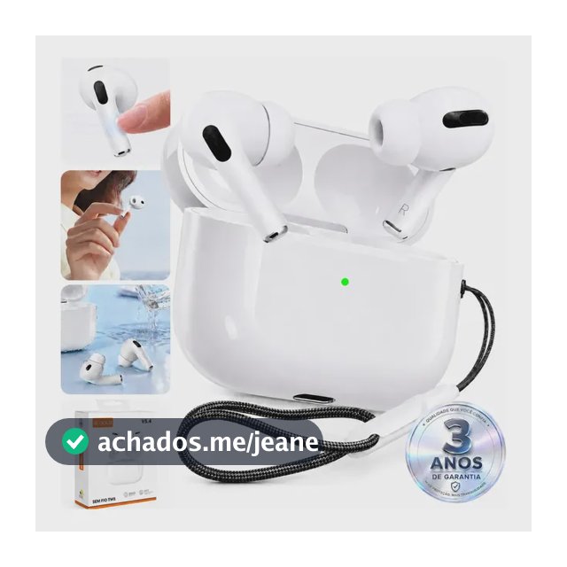 Fone De Ouvido Bluetooth 5.4 Tws Sem Fio Com Microfone Hd Anti Ruido A Prova D'água Compatível iPhone Samsung Xiaomi Motorola Redmi Android Ios Para Esporte Academia Trabalho Game Branco