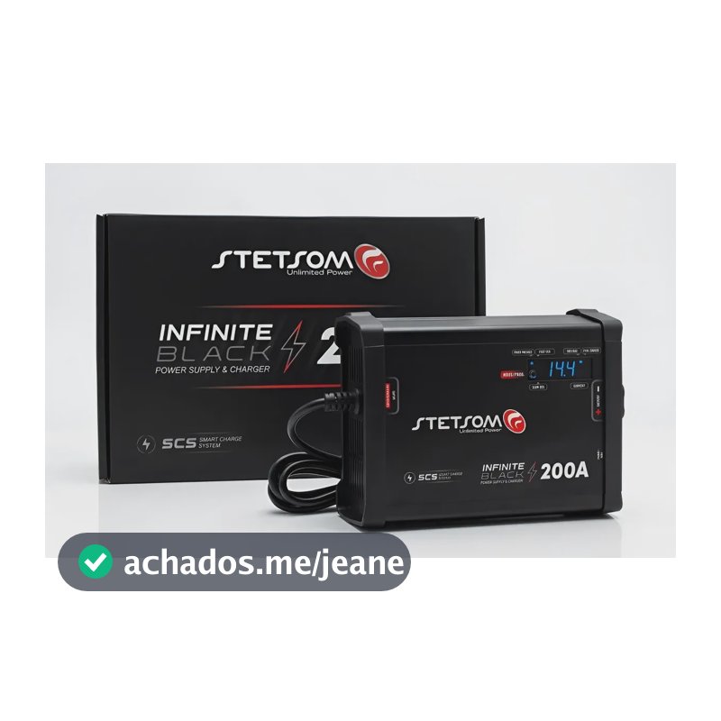 Fonte Automotiva Nova 200a Amperes Stetsom Sistema Cooler Preto