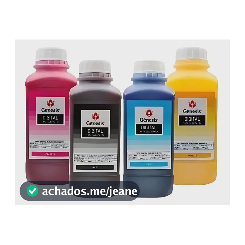 Kit 4 Cores Tinta Sublimatica Gênesis Sublidesk 1 Litro Tinta Color