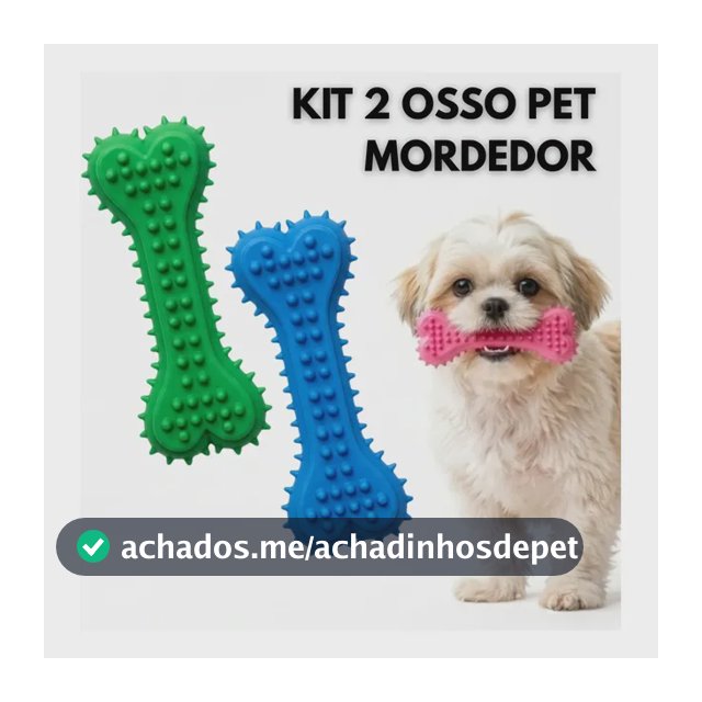 Kit 2 Osso Brinquedo Mordedor Pet Anti-stress C Cravo Maciço