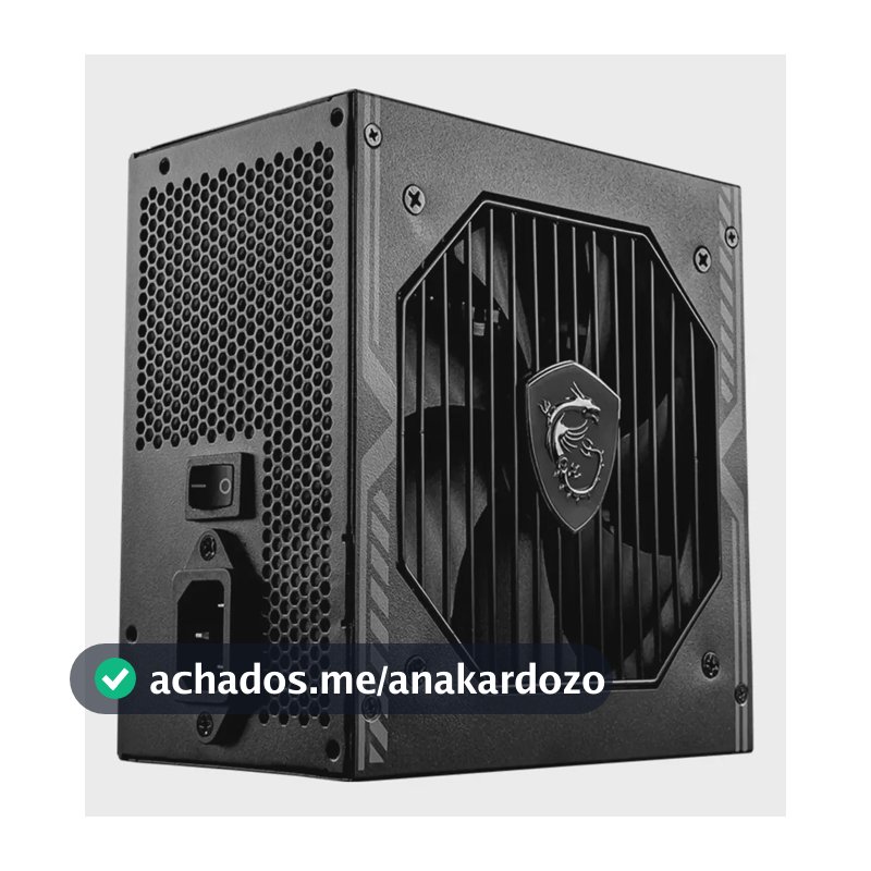 Fonte Msi Mag 650w 80 Plus Bronze Pfc Ativo A650bnl Preto