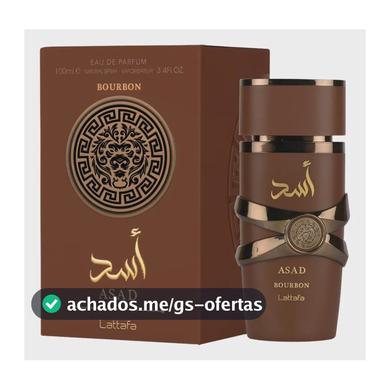 Perfume Árabe Masculino Asad Bourbon Lattafa Eau De Parfum 100ml