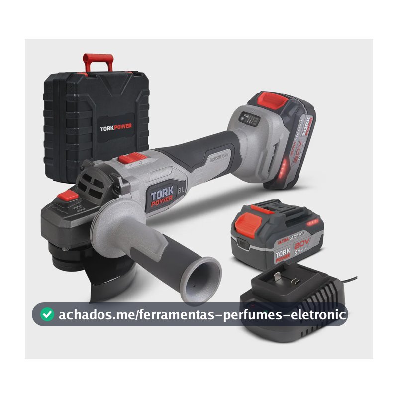 Esmerilhadeira Lixadeira Industrial Tork 125mm Bateria 20v Cor Cinza Frequência 50/60hz