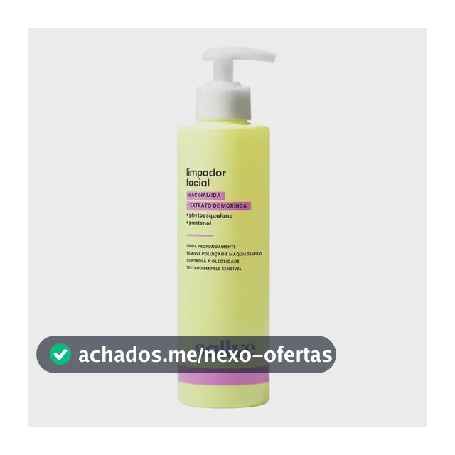 Limpador Facial Gel-espuma Com Niacinamida Extrato de Moringa e Livre de Sulfatos 300ml Sallve
