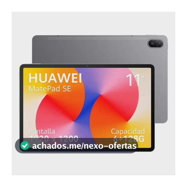 Tablet HUAWEI MatePad SE 11 Wifi 6+128GB Tela HUAWEI FullView de 11" para Conforto Visual, Superbateria de 7700 mAh 225W Câmera Traseira 8 MP, Câmera Frontal 5 MP Cinza Nebula
