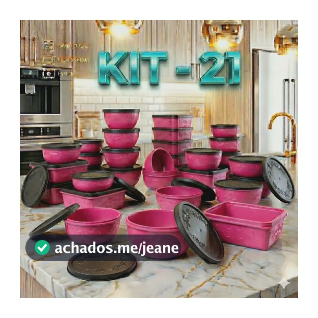 Kit Conjunto 21 Peças Potes Organizadores Oliplast