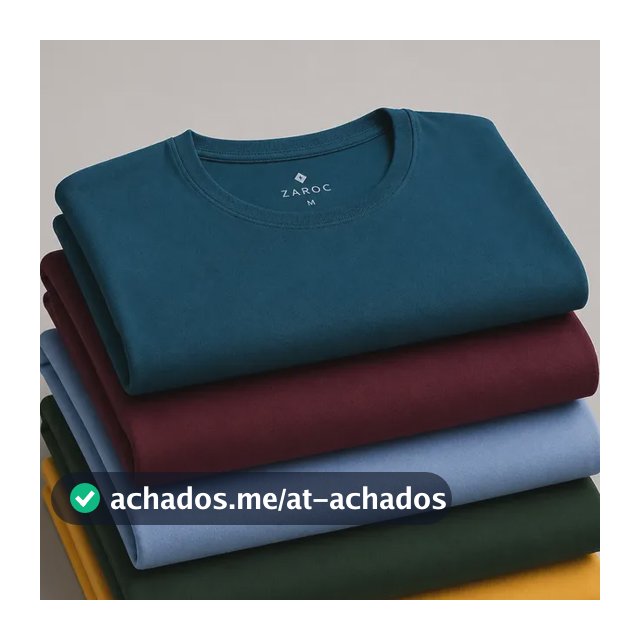 Kit 5 Camisetas Masculinas Slim Básicas Coloridas Premium
