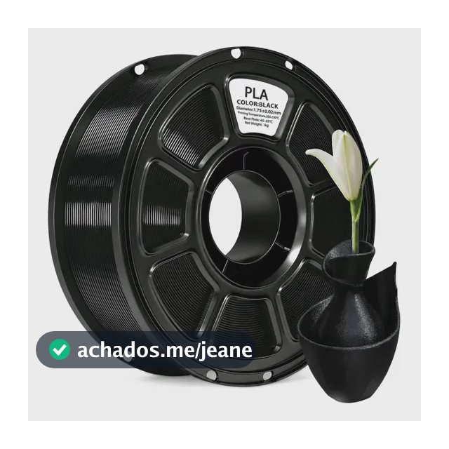 Filamento Pla 1,75mm 1kg Para Impressora 3d Branco Ou Preto
