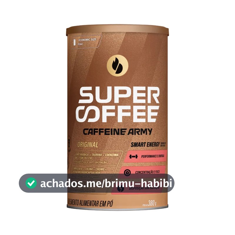 Cafeína Caffeine Army Supercoffee Classic Size em pó Sem sabor x 380g