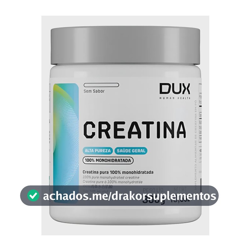 Creatina Monohidratada 300g Dux Nutrition Pó Neutro Sem Sabo Neutro