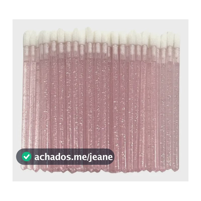 Pincéis Aplicadores Descartáveis Beauty Squalo Batom Gloss Rosa 200 Un