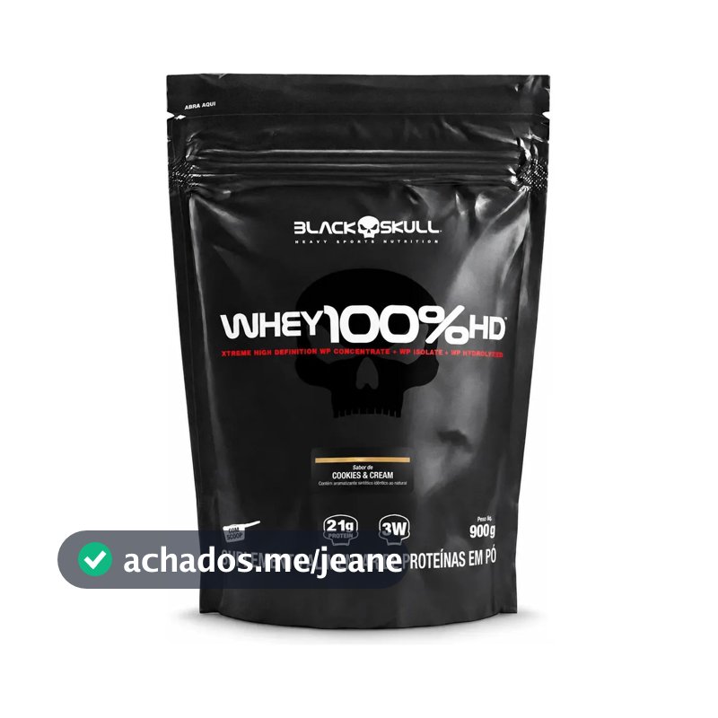 Whey 100% HD Black Skull 900g Cookies & Cream Refil