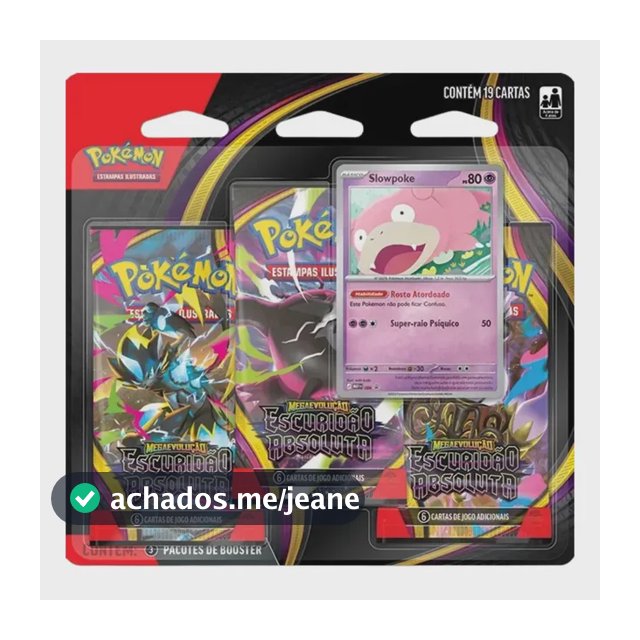 Pokémon Tcg Blister Triplo Escuridão Absoluta Me05 Slowpoke