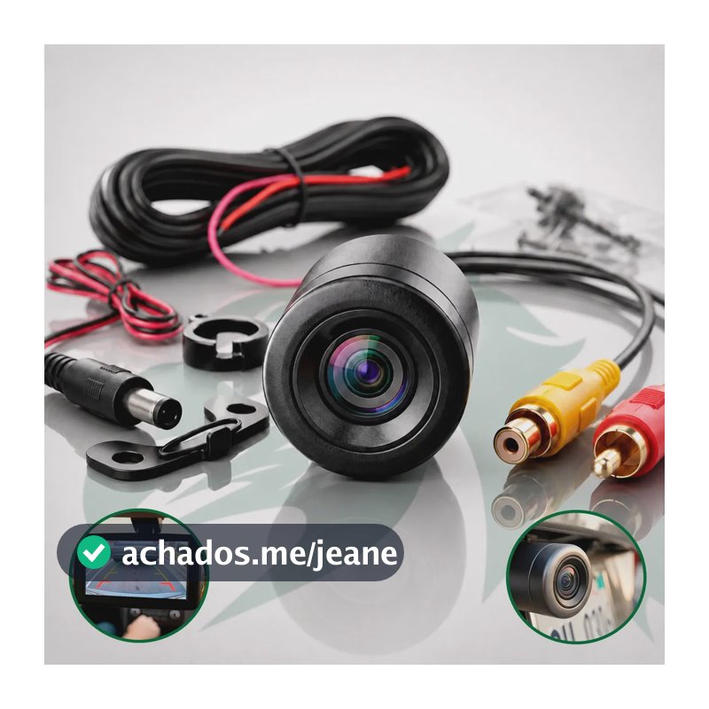 Camera De Ré HD 180° Automotiva Traseira Borboleta 2 em 1 Á Prova D'água Visão Noturna Pholex