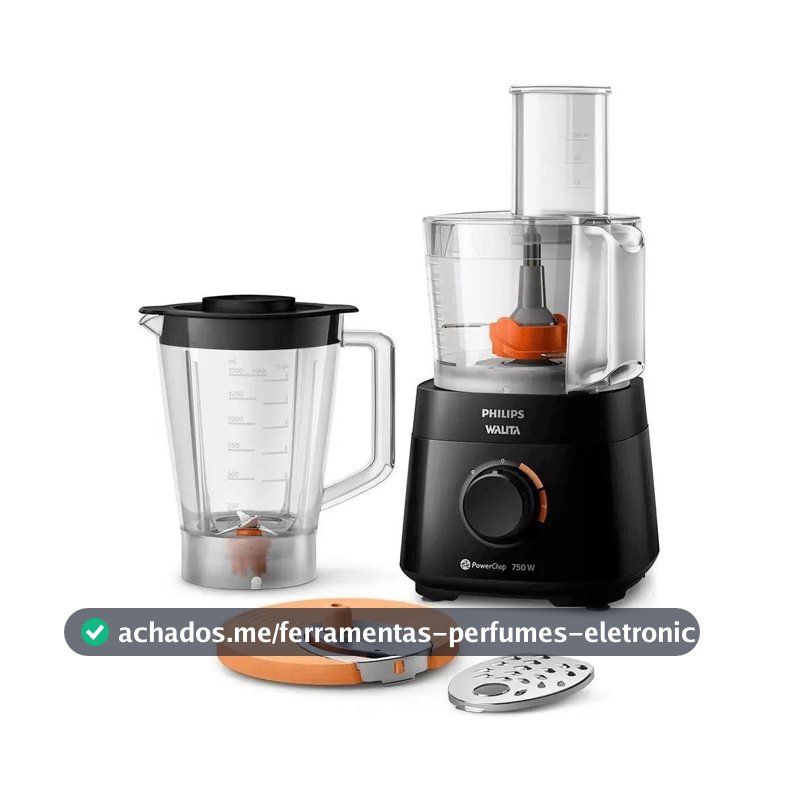 Processador Philips Walita powerchop ri7301 750w capacidade 1,5 litros preto
