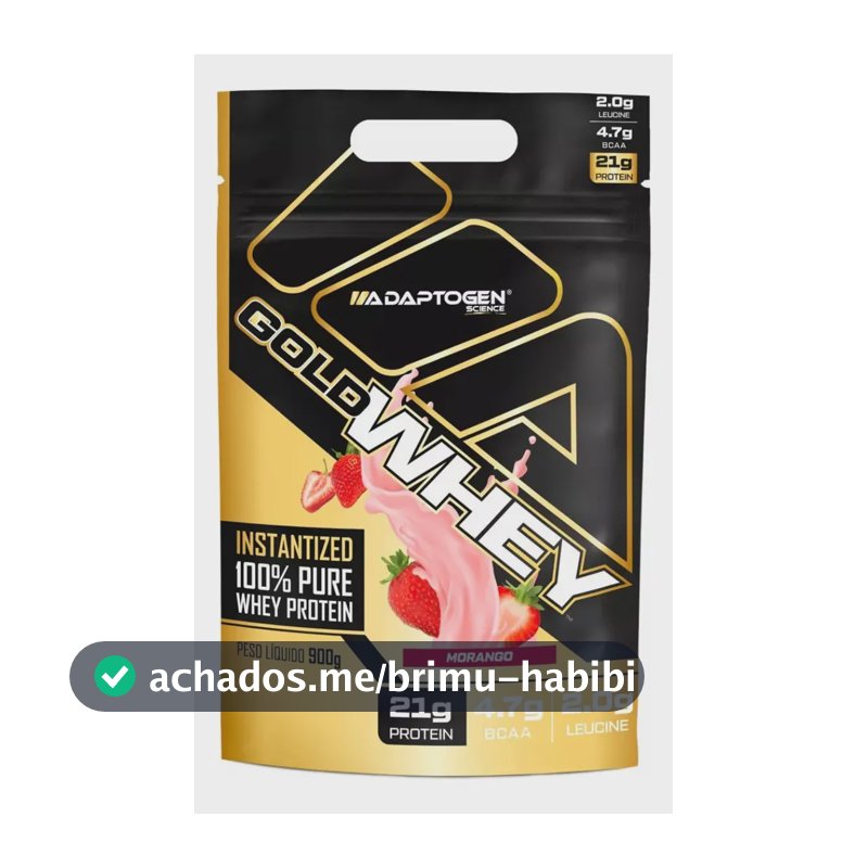 Adaptogen Science Gold Whey Refil Concentrado 900g Sabor Morango