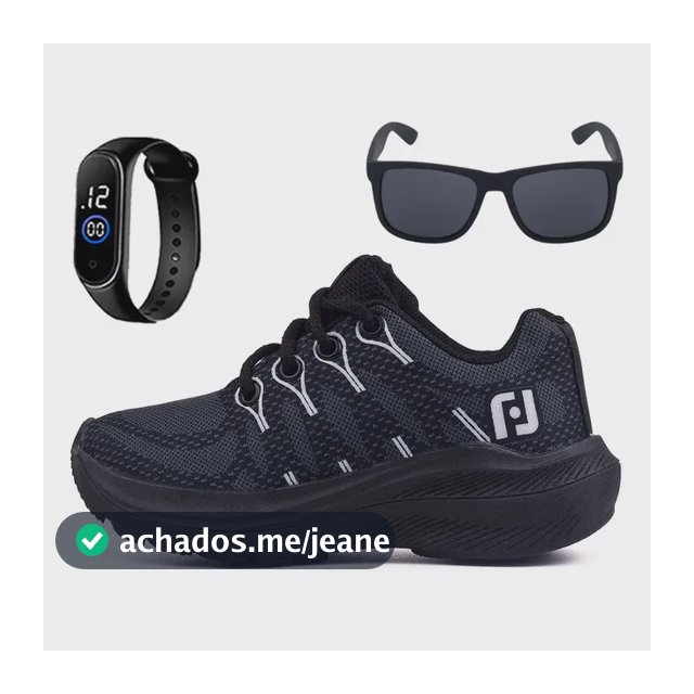Kit Tenis Infantil Meninos Casual Escolar + Óculos Relógio