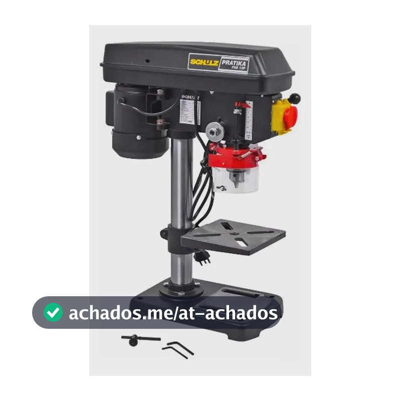 Furadeira De Bancada Schulz 1/2'' 13mm 5 Vel. Pratika Fsb13p Cor Preto