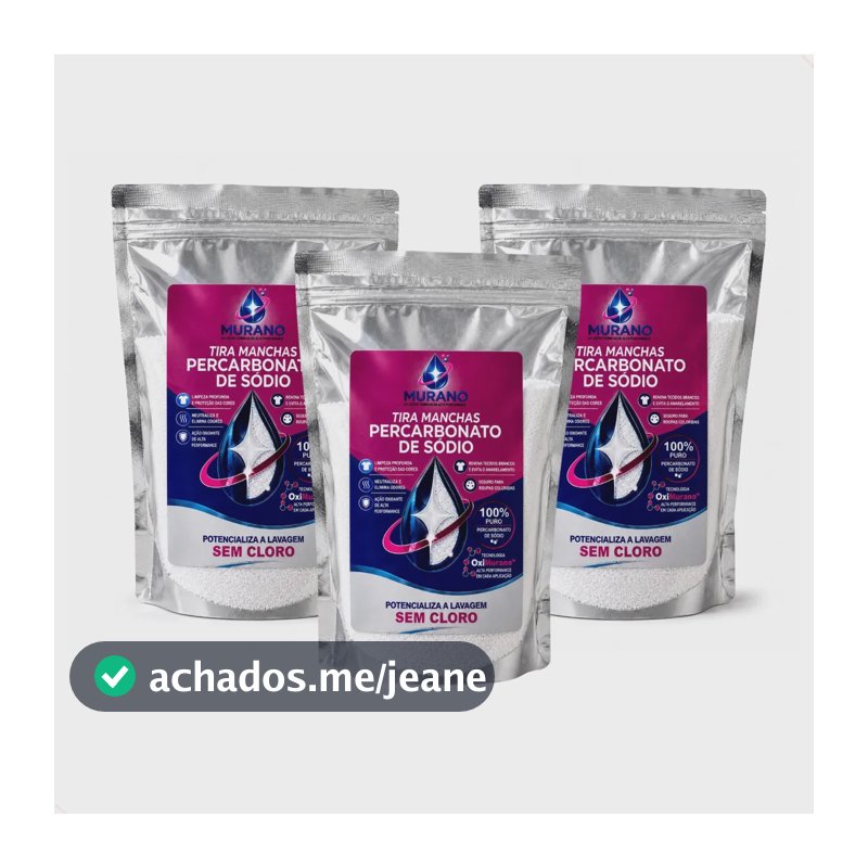 Percarbonato De Sódio 3kg 100% Puro Tira Manchas Roupa