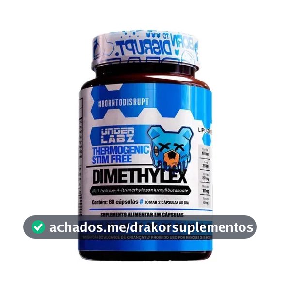 Dimethylex Stim Free 60 Caps Under Labz Sem Sabor