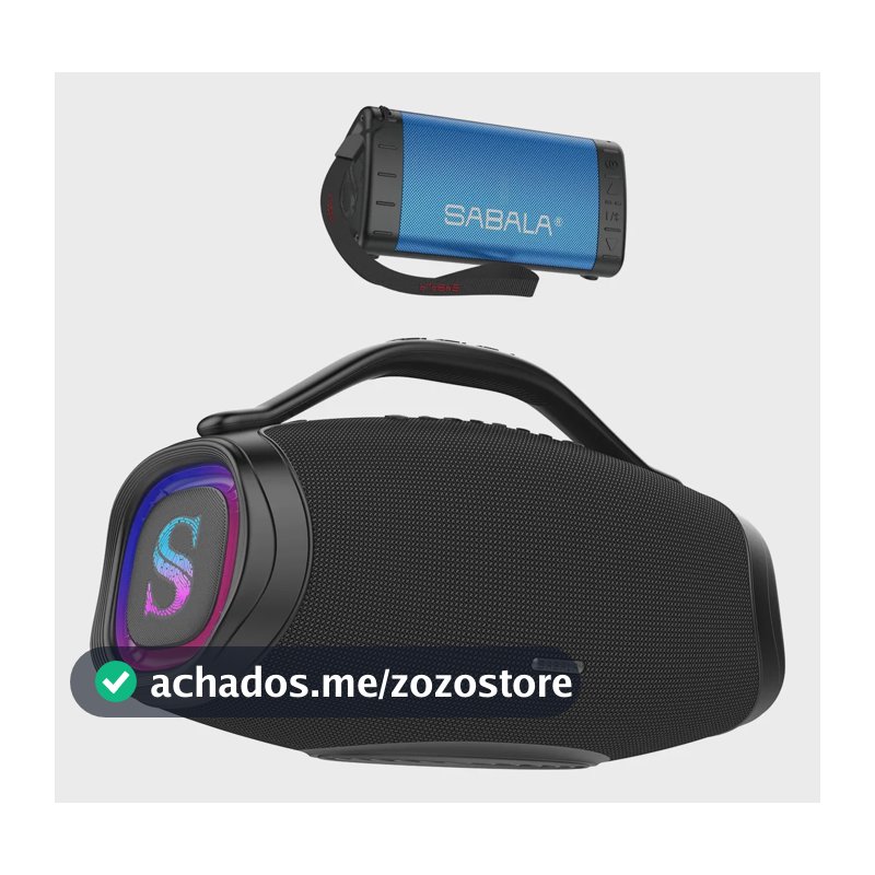 Caixa De Som Sabala Dr-300 200w Tws Rgb Bluetooth 5.4 Ipx6 Preto 127/220v