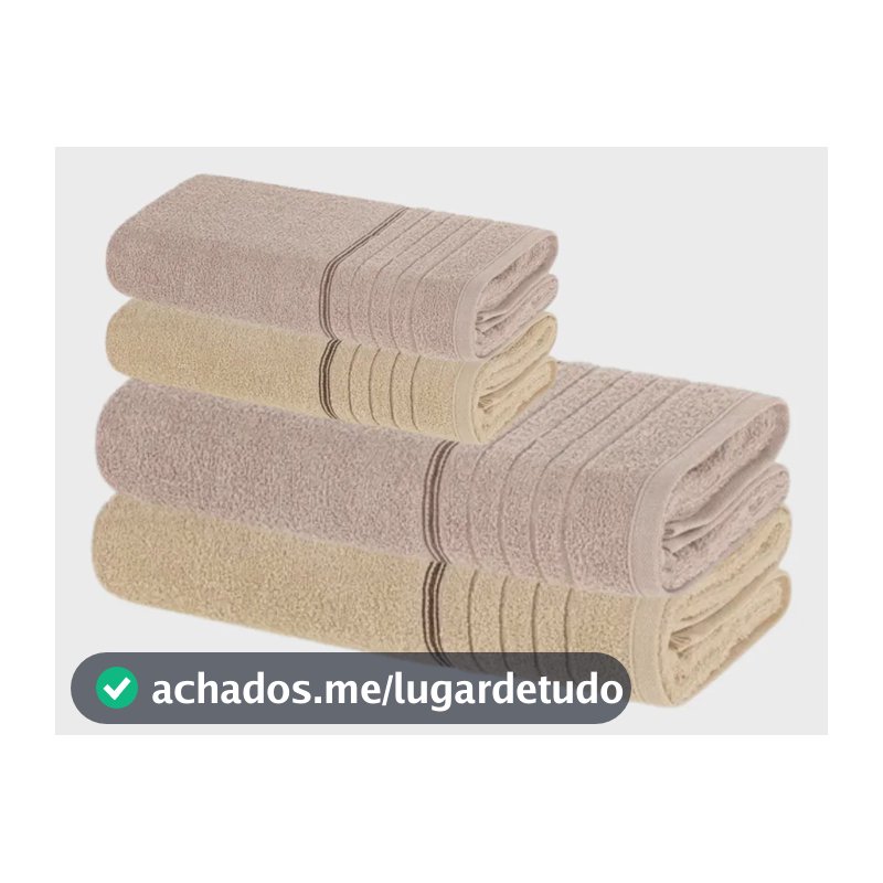 Jogo de Toalhas 4 Pçs Fio Cardado 100 Algodão Softmax Bressan Karsten