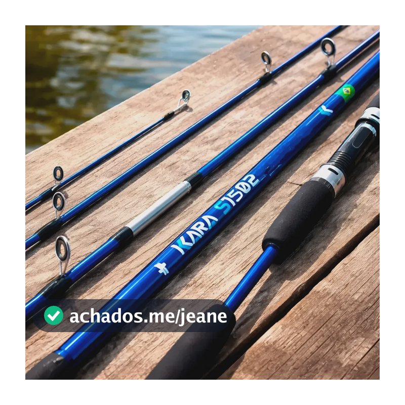 Vara De Pesca Fibra Vidro Maciça 1,50m Kara 8-16lbs Louça Diversos